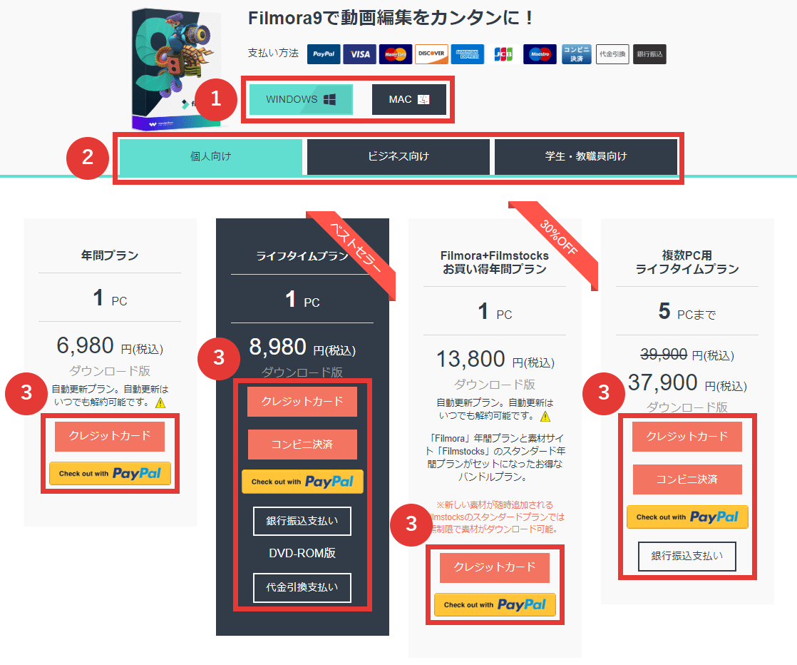 filmora9 購入方法