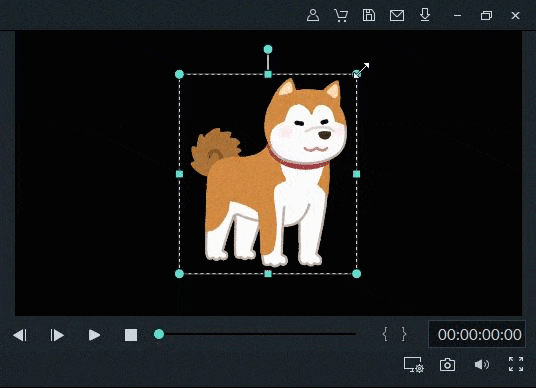 filmora9 動画・画像の編集 プレビューウィンドウで変更