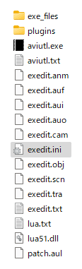 AviUtl exedit.iniに追記する（読み込めるファイルを増やす）