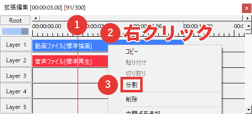 AviUtl カット編集