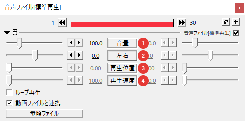 AviUtl 音声の編集(BGM・効果音)