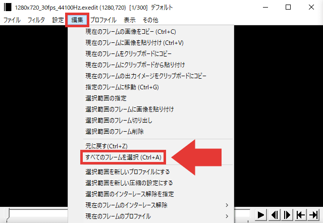 AviUtl 完成した動画を出力(エンコード)