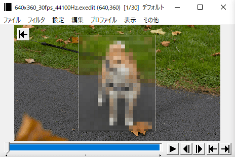 AviUtl 部分フィルタ