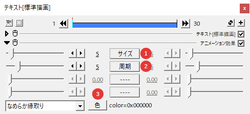 AviUtl なめらか縁取り 使い方