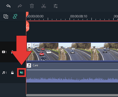 Filmora オーディオトラックをミュート