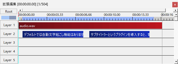 AviUtl Subtitler 使い方