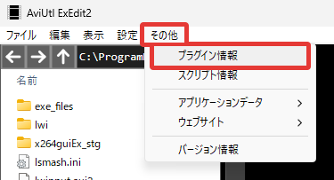 AviUtl2 導入できているか確認