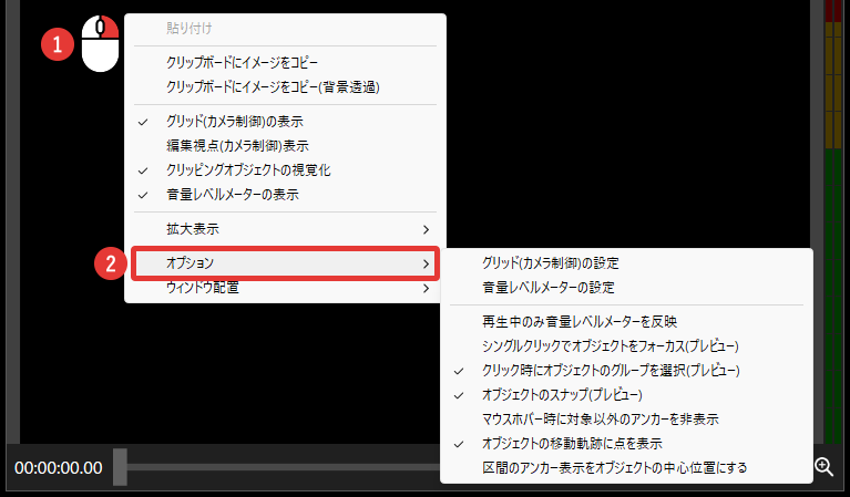 AviUtl2 プレビュー編集のオプション