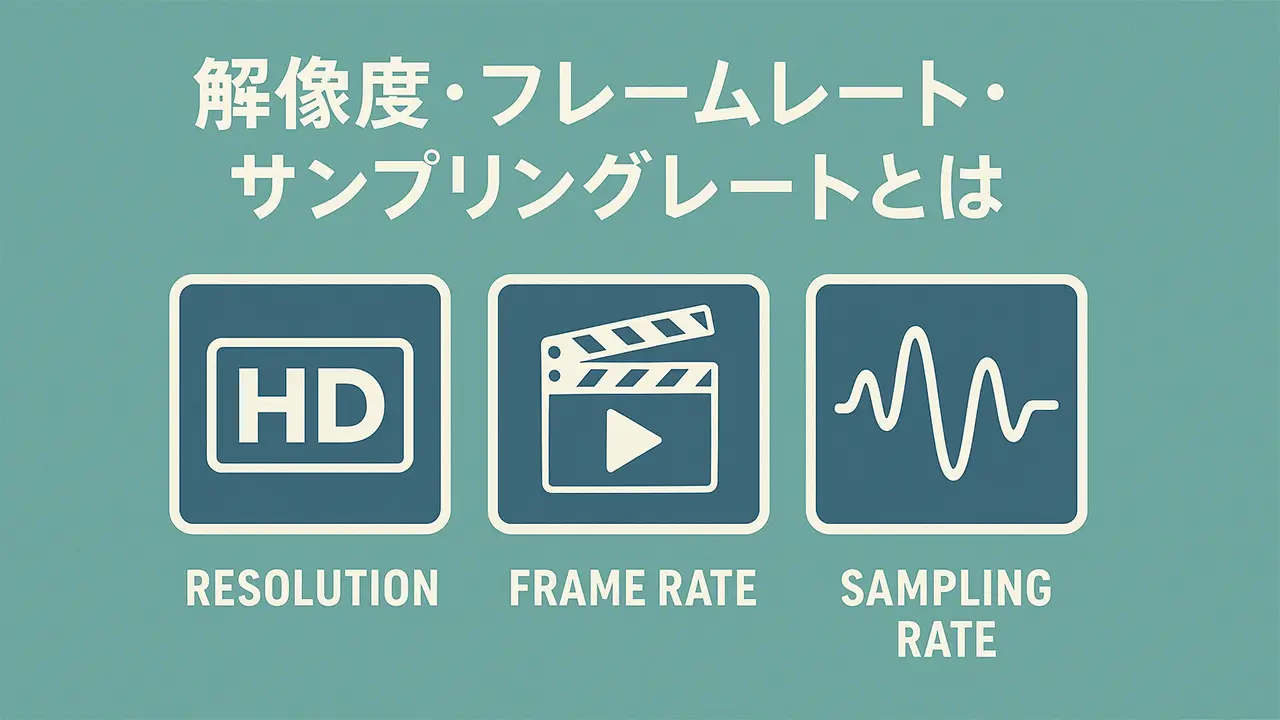 【初心者向け】解像度・フレームレート・サンプリングレートとは【動画編集に必要な知識】